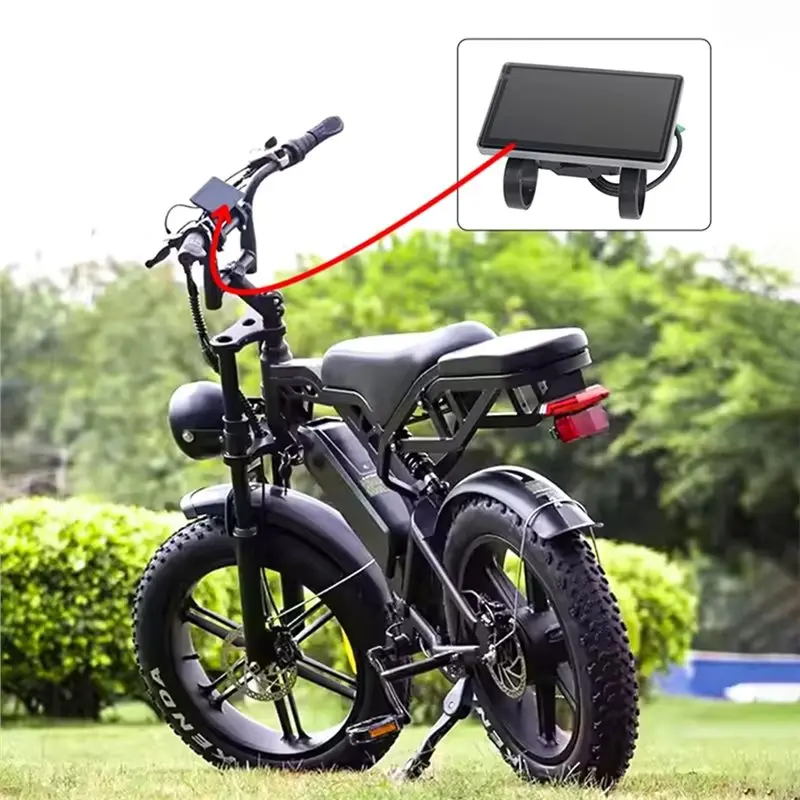 قطع غيار الدراجات استبدال الملحقات الجديدة دراجة كهربائية شاشة الكريستال السائل مع NFC ل OUXI V8 ، V5.0-EU نسخة E-Bike