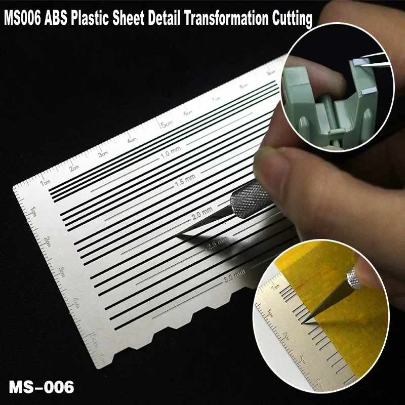 Equal Spacing Scribing Ruler, Scribing Template for Gundam Military Model, ABS Plate Cutting & Detail Modification Hobby Tool