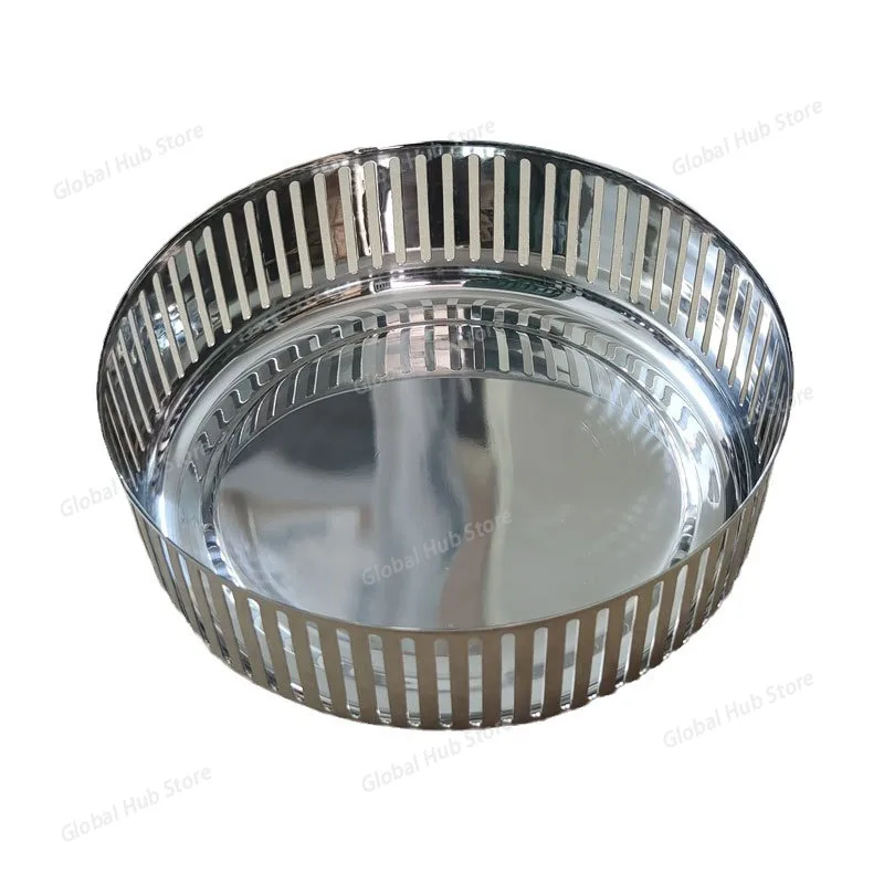 Light luxury 304 stainless steel Fruit plate fruits basket fruit basin bread basin bread basket Fruits basket integrated molding