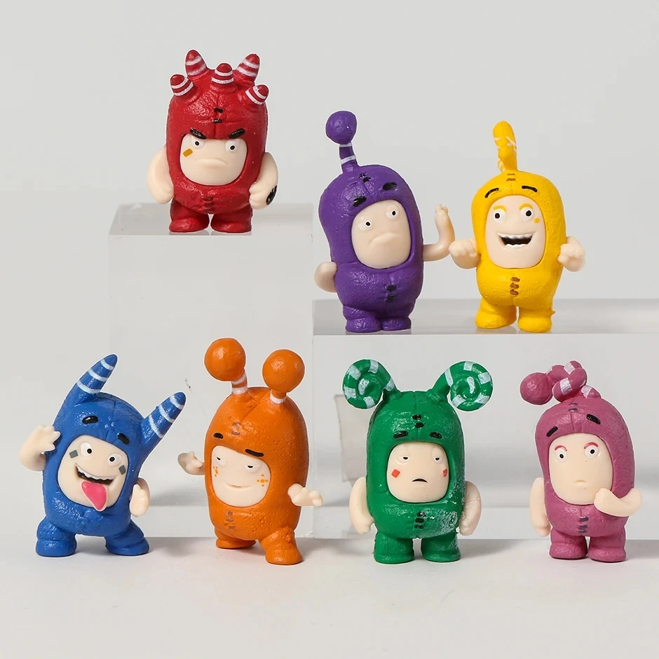 Оригинальный набор Oddbods, 7 шт./компл. с оригинальным кодом на обратной стороне, ограниченная коллекция игрушек, милые аниме-фигурки, лучший подарок для детей Оригинальный набор Oddbods, 7 шт./компл. с оригинальным кодом на обратной стороне, ограниченная коллекция игрушек, милые аниме-фигурки, лучший подарок для детей