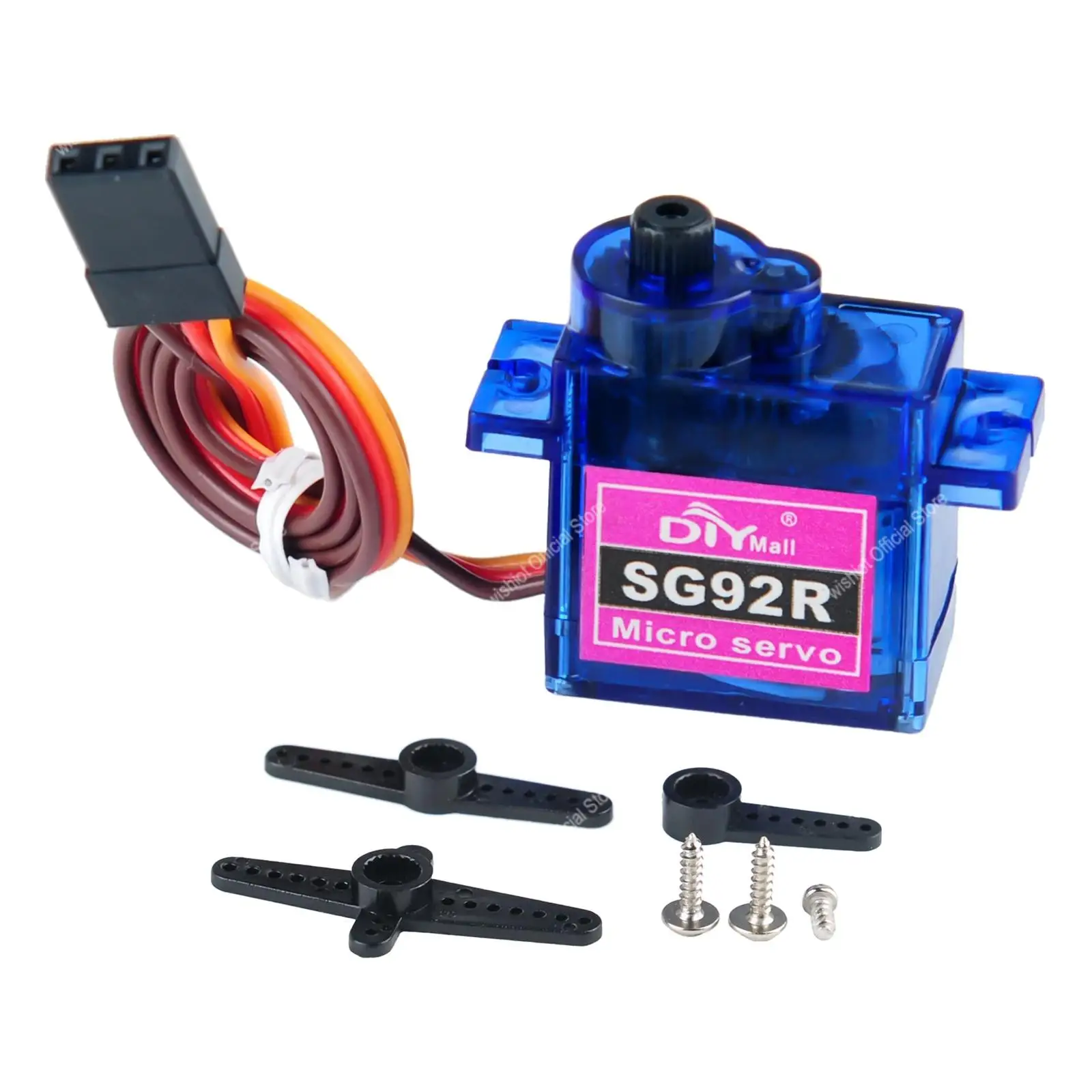 Sg92r micro servo motor 4.8-6v 360/270/180 graus ângulo controlável de rotação contínua para robô rc drone modelo de aeronave 9g