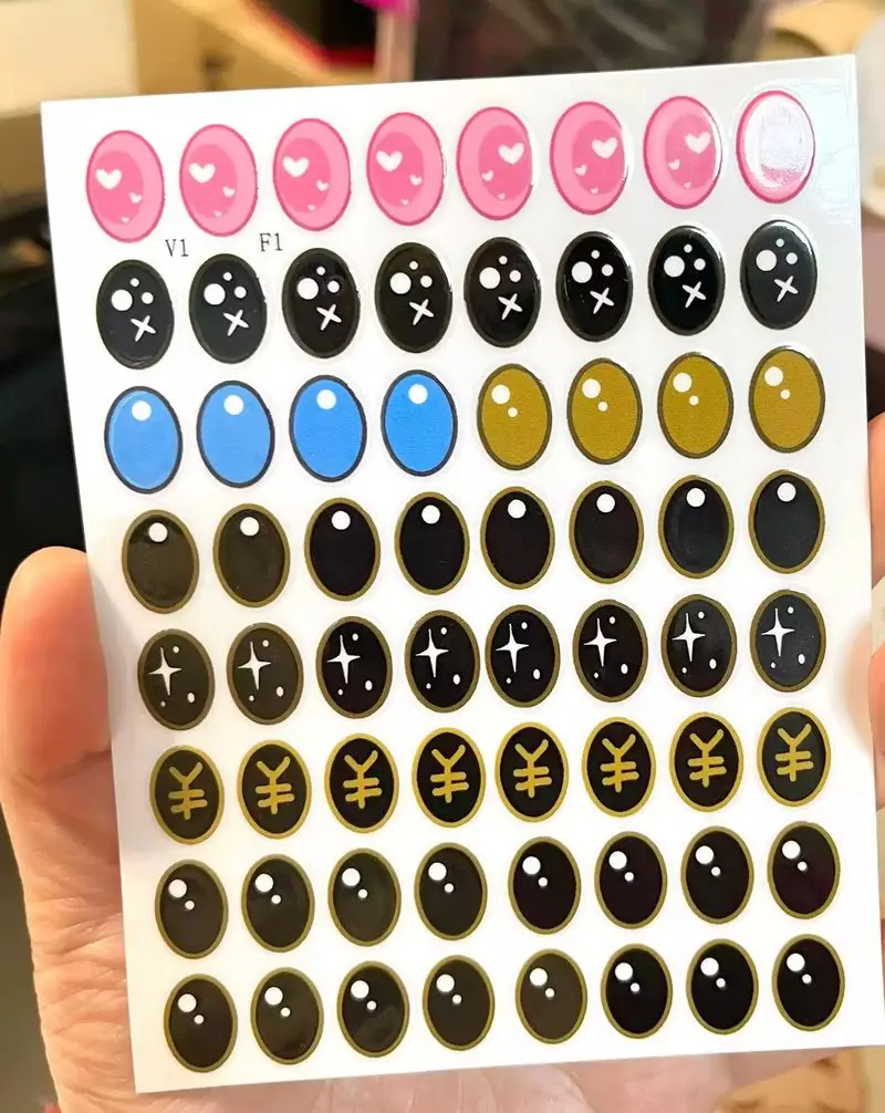 In Stock 17cm 38cm Mokoko  Accessory For Labu Replacement Eye Stickers Vinyl Contact Lenses Makeup Eye Stickers Diy Doll Gift