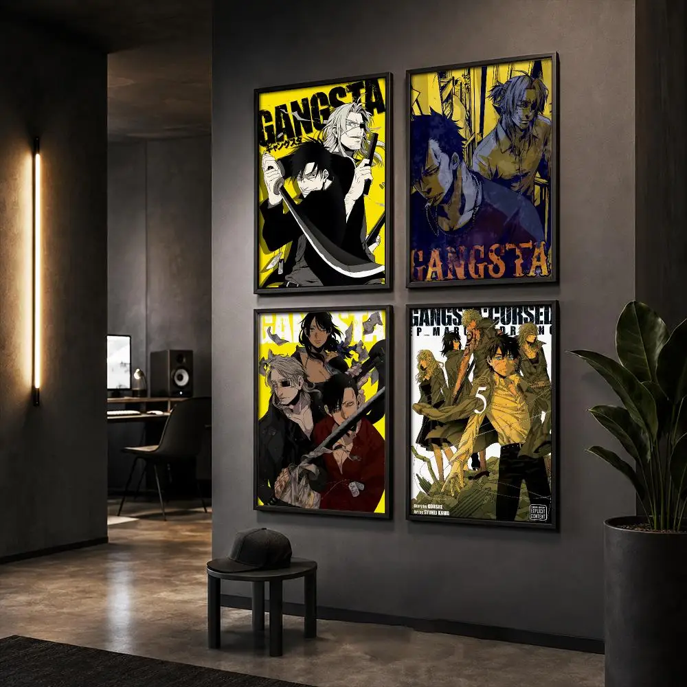 Classic Japanese Anime G-Gangsta Poster Wall Art Print Sticker for Bedroom Living Room Dorm Office Modern Home Decor