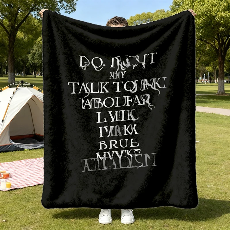 Do Not Talk To Me about AI Comfy Blanket Funny Tech Programmer Soft Blanket, AI Humor, Anti Ai Cozy Blanket. Gift Flanne