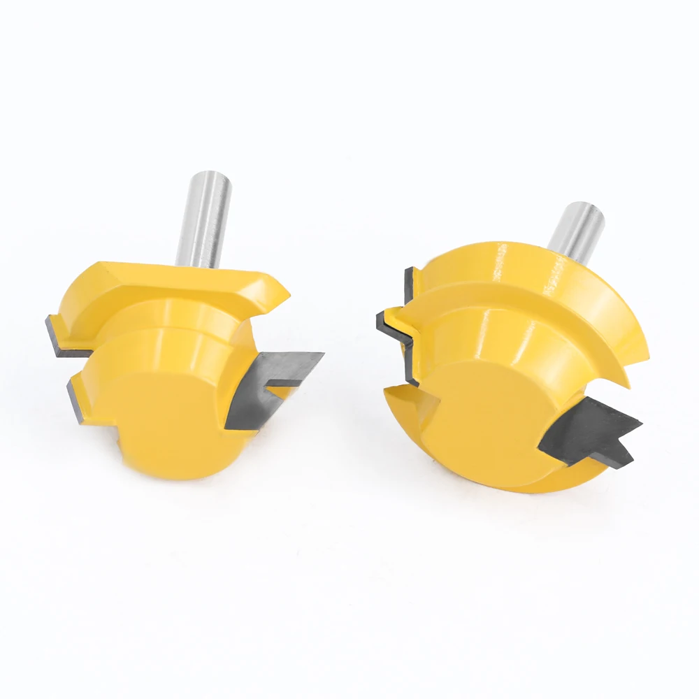 Imagem -05 - Lavie Peças mm Haste de Bloqueio Mitra Tenon Roteador Bits 22.5 Graus Cola Marcenaria Fresa Conjunto para Madeira Cortador Mc02065