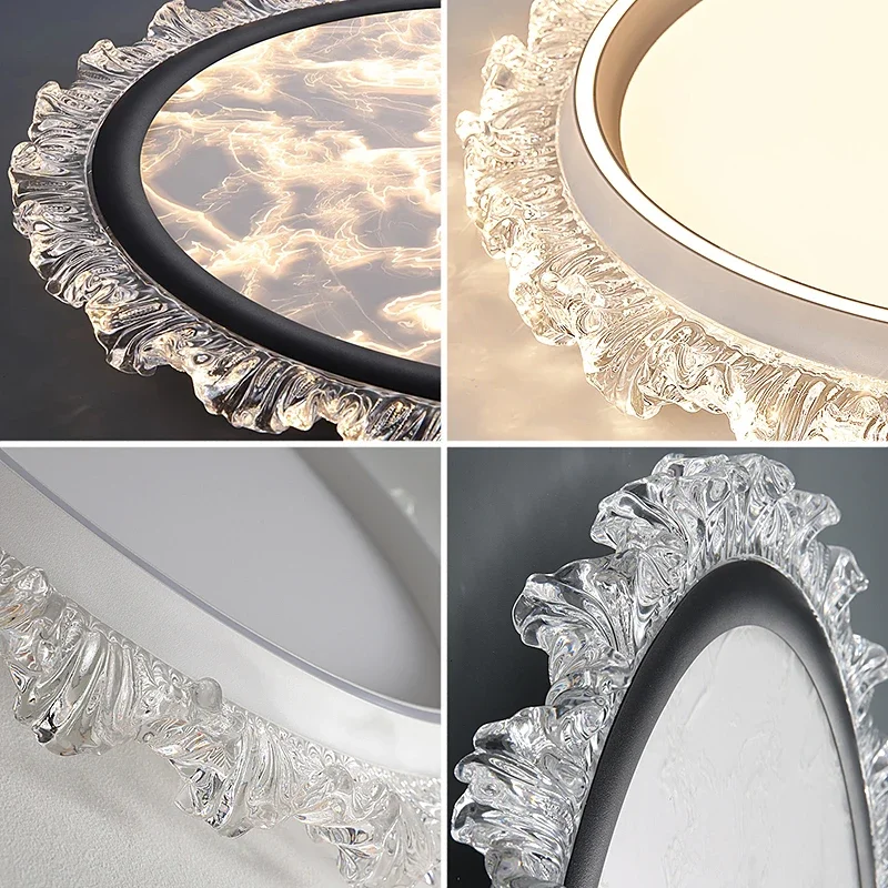 

Bedroom Fog Iceberg Crystal Ceiling Lamp Modern Minimalist Study Italian Light Luxury Master Bedroom Lamp Room Led Lighting