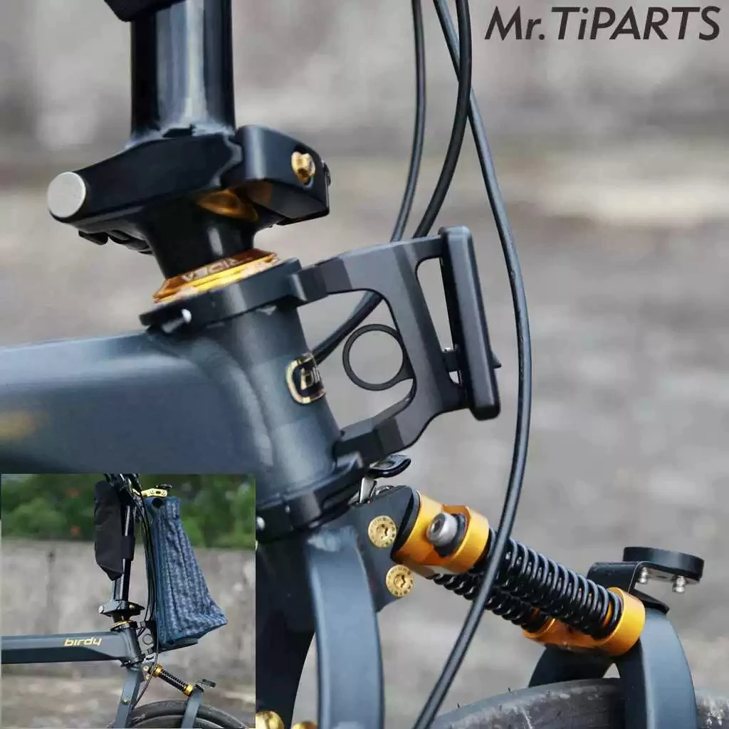Mr.TiPARTS Front Bag Carrier Block Adapter for Birdy3 P40 R20 GT Front Basket Adapter Mount