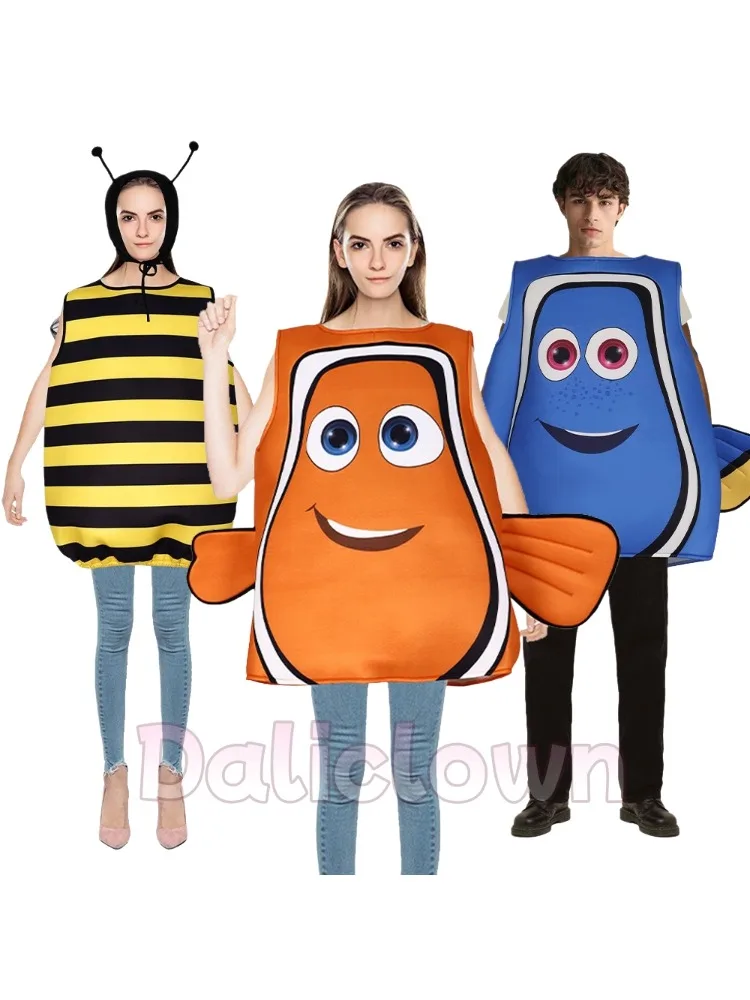 Vind Nemo Clownvis Cosplay Kostuum Volwassen Anime Nemo En Dory Clown Vis Cosplay Halloween Kerstfeest Grappig Sponskostuum - afbeelding 2