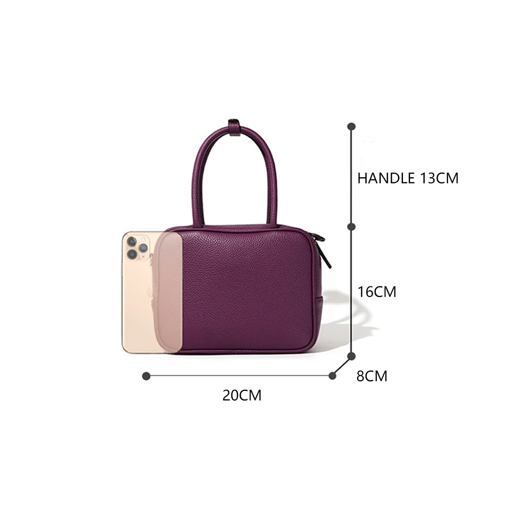 2024 Trend Women Simple Bag Female Luxury Bowling Shoulder Bags Genuine Leather Designer Crossbody Bags