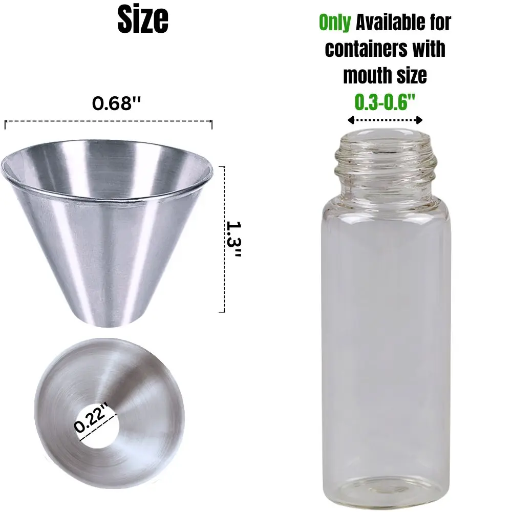 Wide Mouthed Small Funnel Stainless Steel for Perfume and Superfine Powder Protein Spice Sugar Dispense, Mini Funnel in Kitchen