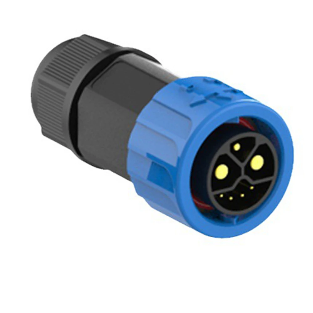 Waterproof EBike Battery Connector Socket with High Current and Voltage Rating M23 2+4 Pin Self locking Aviation Plug