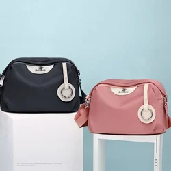 Water-Resistant Nylon Crossbody Bag for Women Adjustable Strap Solid Color Shoulder Bag Fashionable Versatile Handbags