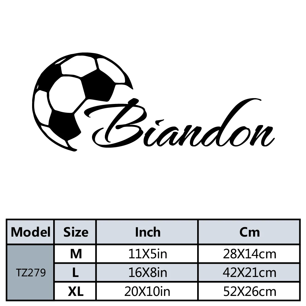 1pc Hot Personalize Custom Name Soccer football Wall Decal Art Vinyl Stickers wallpaper for sport lover home decor image 6