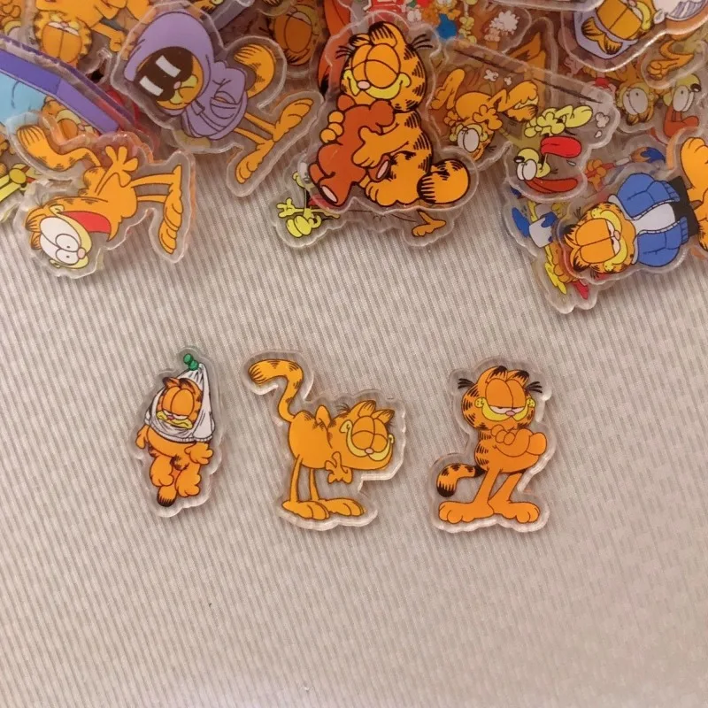 Garfield Cute Cartoon 4cm Alien Acrylic Sheet Jewelry Anime Creative Personality DIY Best Friend Student Handmade Storage Patch - view 4