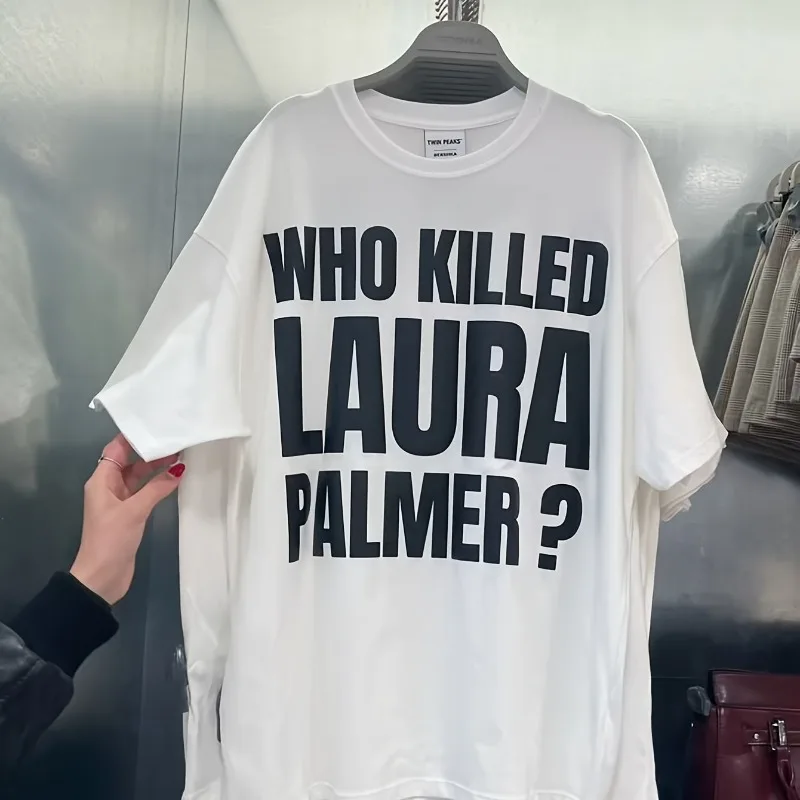 Camiseta unisex con temática de drama de televisión "Twin Peaks" para hombre y mujer para todas las cuatro estaciones, adecuada tanto para hombres como para mujeres, camiseta casual