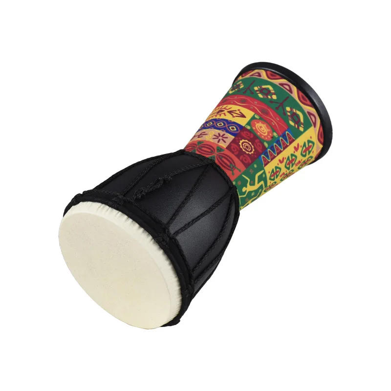 4 Inch African Drum Portable Hand Drum Lightweight Hand Clapping Drum Bongo Drum for Beginner Traditional Percussion Instrument