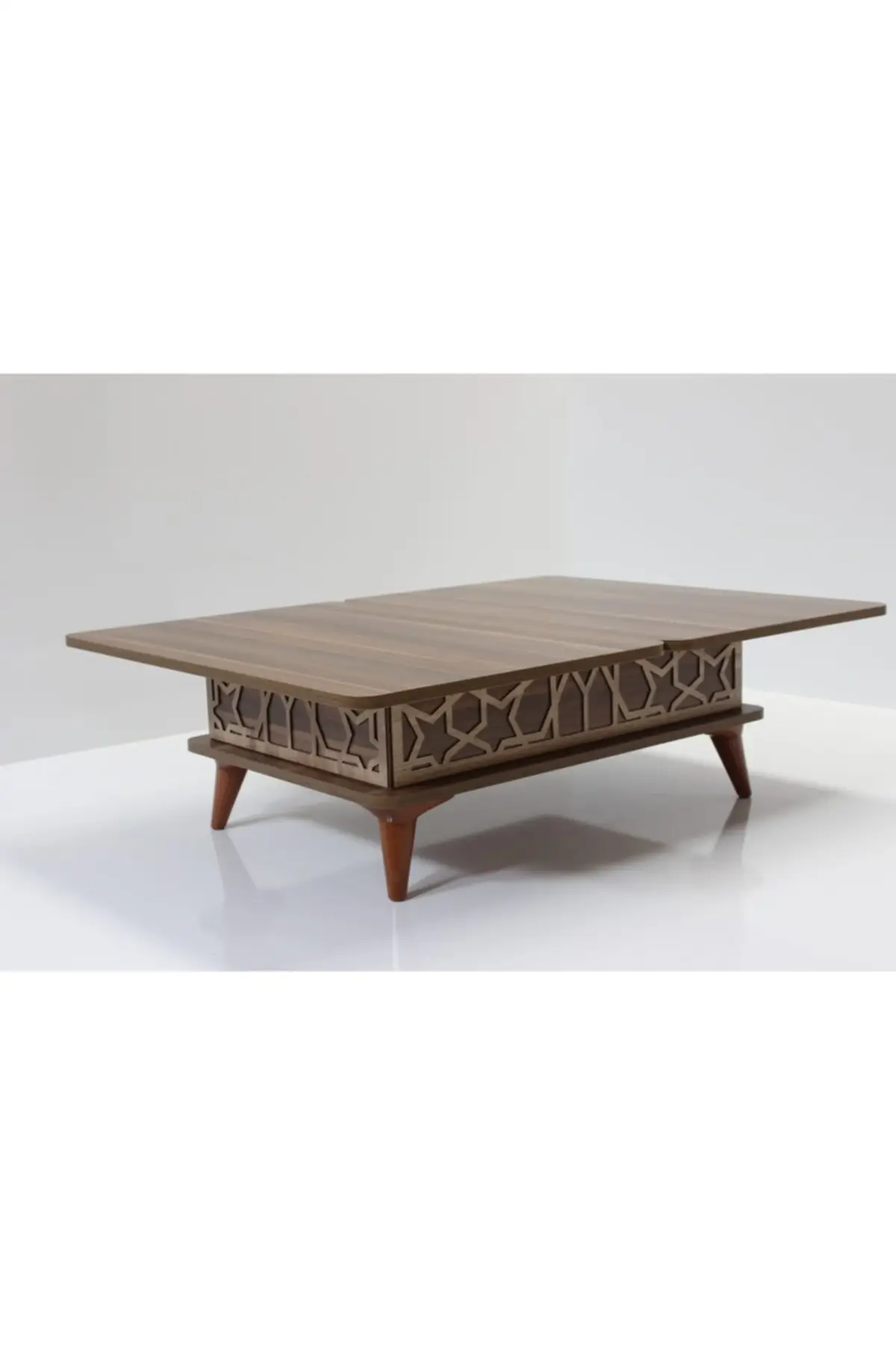 

DOLBOVI Smart Magic Coffee Table 3 Kadameli Cekmeceli Freestanding Walnut Coffee Table