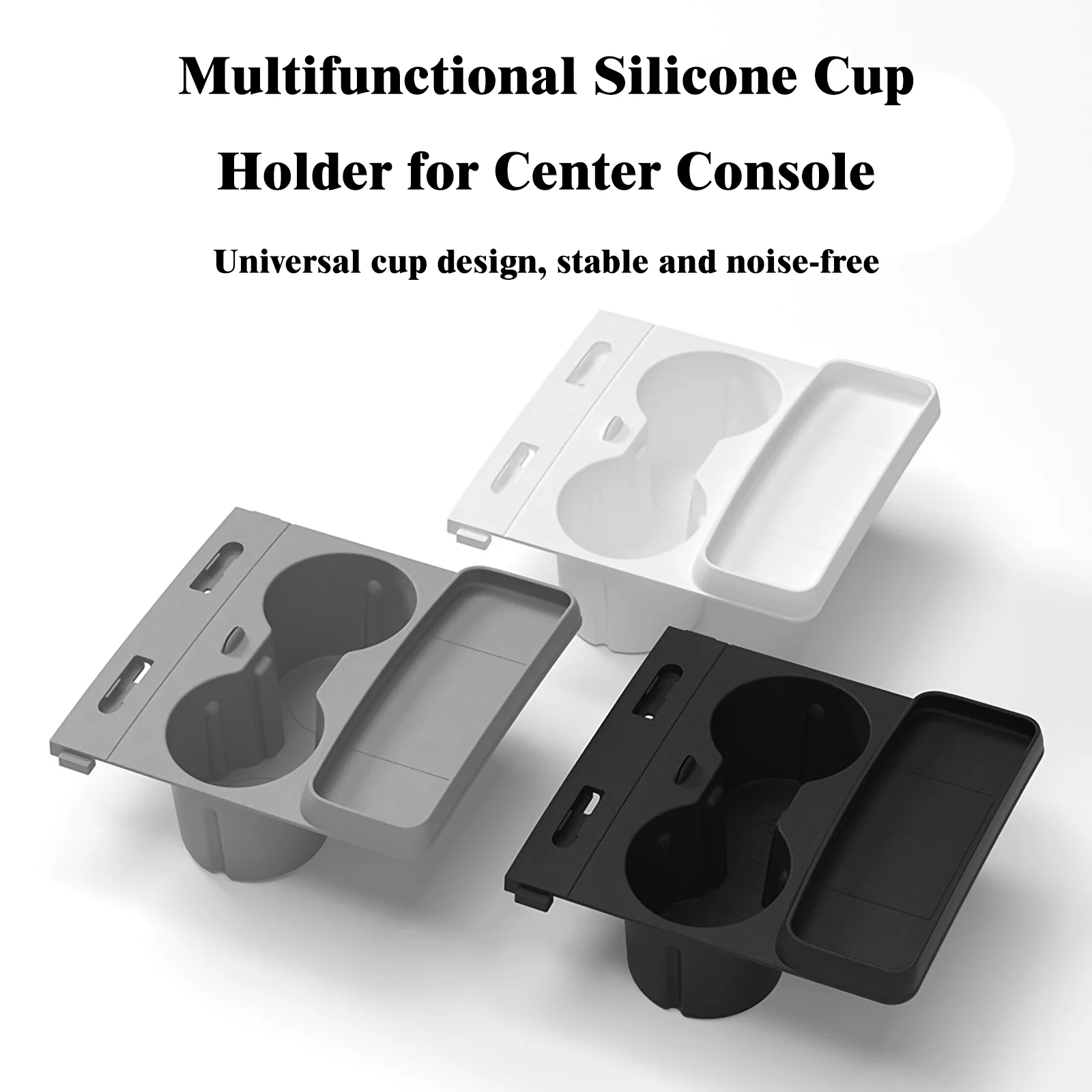 

GUWIEYG силиконовый держатель для стакана с водой, ящик для хранения с центральным управлением, держатель для напитков, лоток для Tesla Model Y (2021-2024)/Model 3 (2021-2022