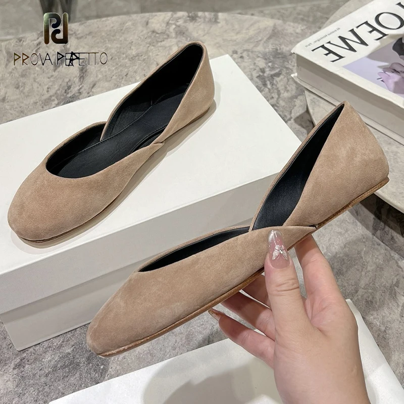 

Low Cut Flat Mullers Single Shoe Slip on Shallow Mouth Round Toe Soft Leather All Match Lazy Mules Comfort Leather Simple Shoe