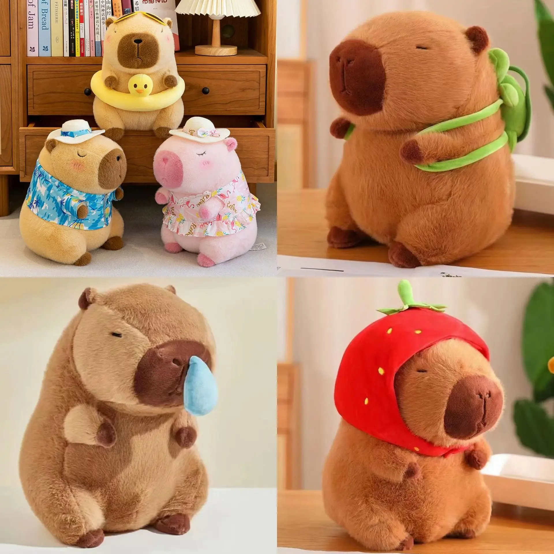 20-25CM Kapibala Capybara juguete de peluche Internet celebridad Capybara Jun muñeca fea Linda muñeca conejillo de indias niños niñas Anime Kawaii