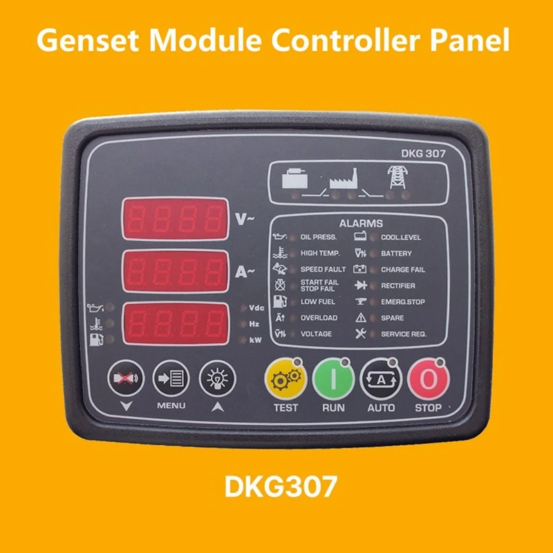 Panel de controlador de módulo Genset DKG307, arranque automático, parada, motor, fácil de instalar, fácil de usar