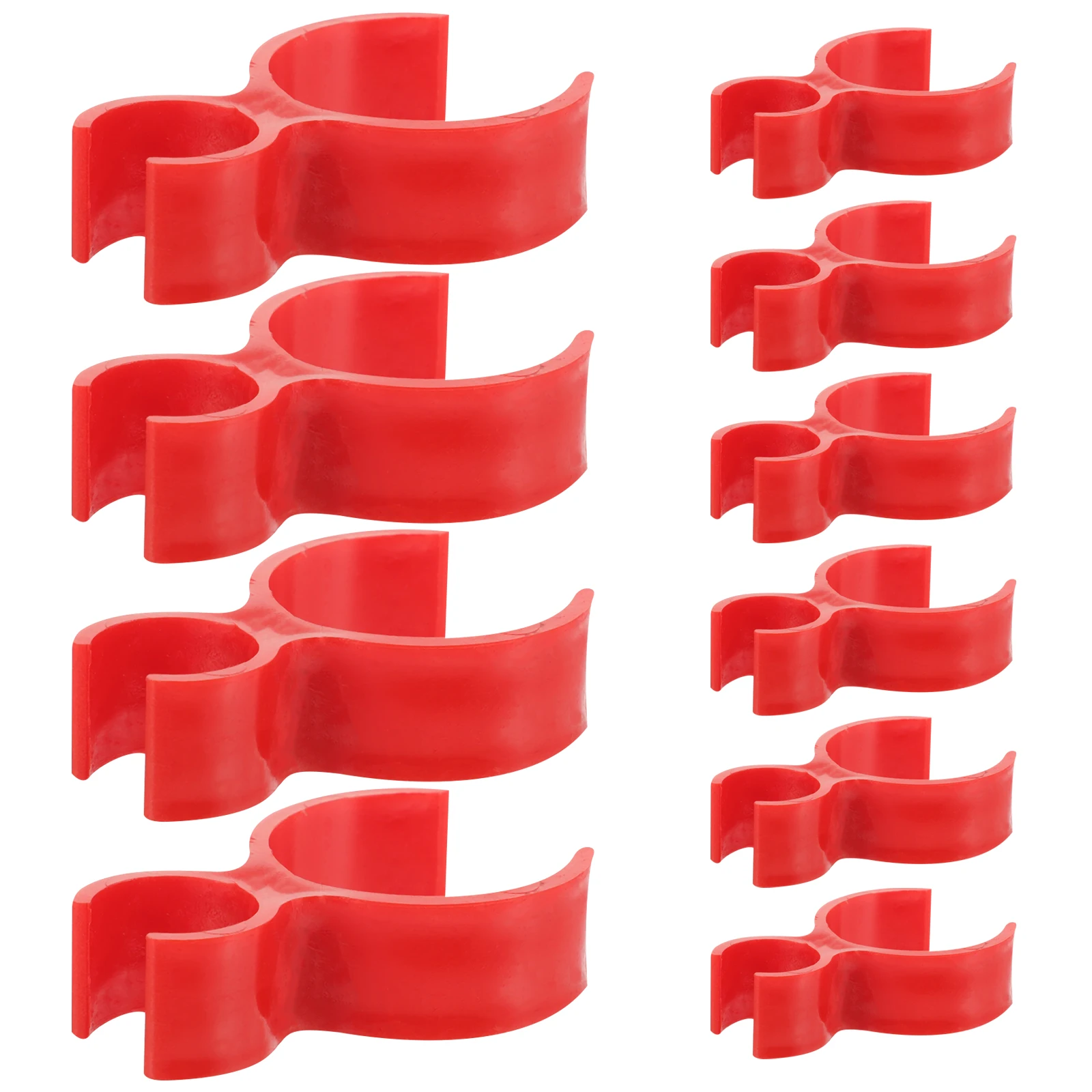 

10 Pcs Cake Holder Bottle Candlestick Clips on Conical Single Red Holders