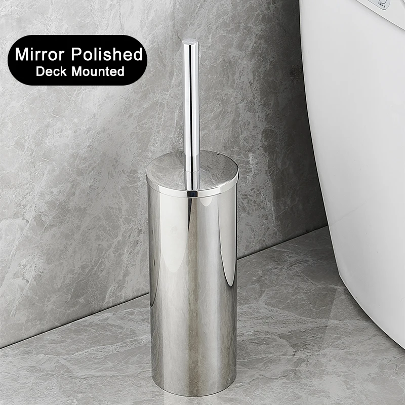 Rvs Badkamer Toiletborstelhouder Accessoires Zwarte Toiletborstel Wandmontage WC Cleaner Brush FR07