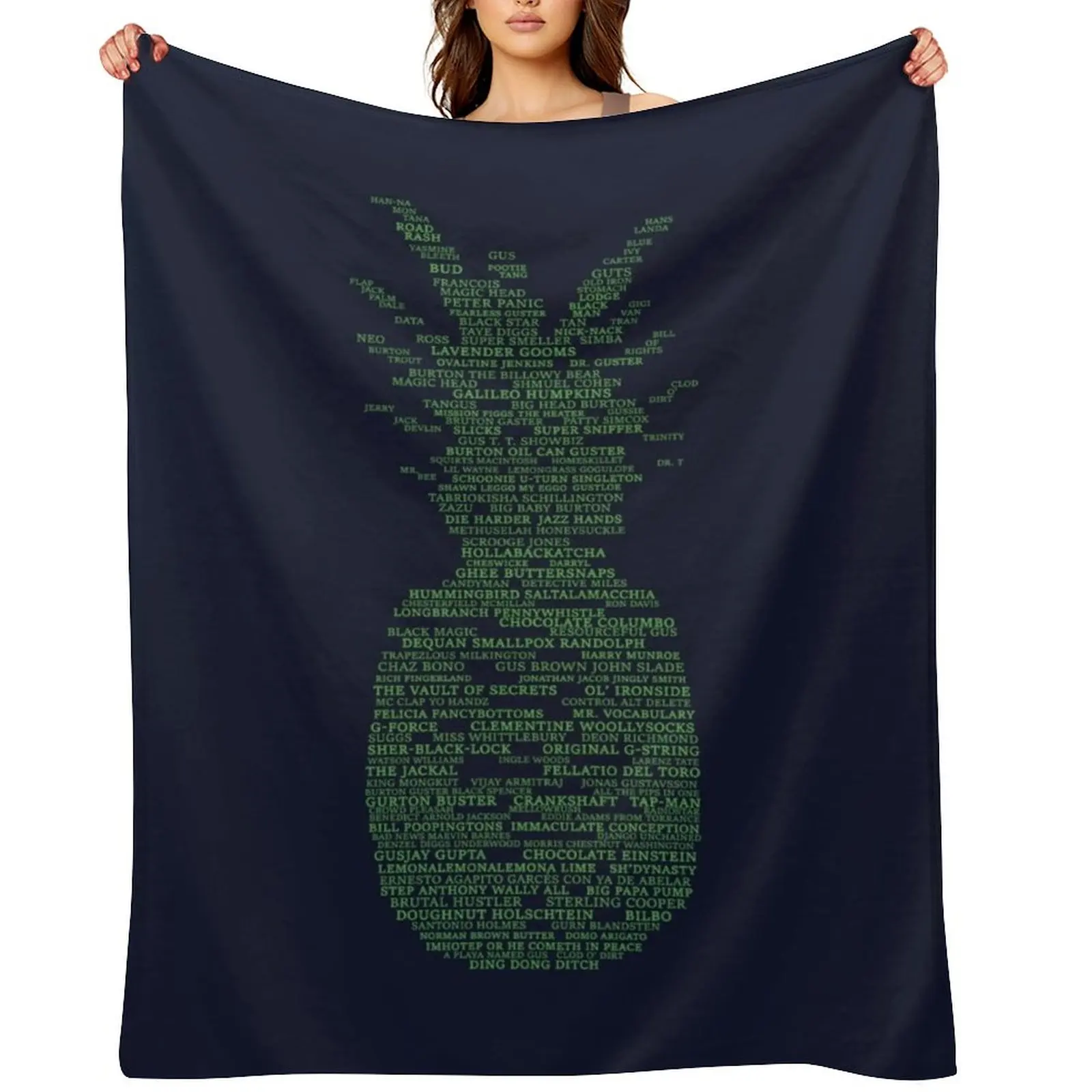 

Psych Pineapple Gus Nicknames Throw Blanket bed plaid Personalized Gift anime Blankets