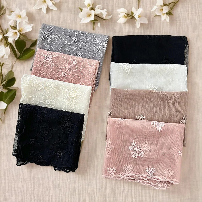 Dun kant lang elegant beige garen fris en zoet effen kleur zijden sjaal Franse retro damessjaal lente zomer en herfst