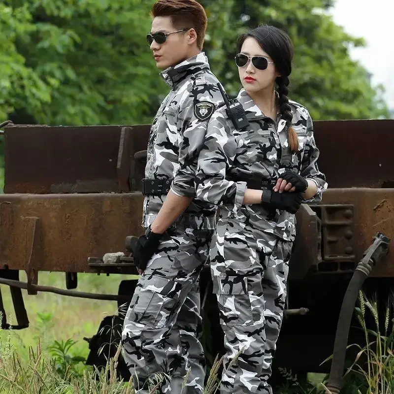 

Military Training Uniform Military Fan Labor Protection Camouflage Work Suit Men and Women's Spring and Autumn Festival