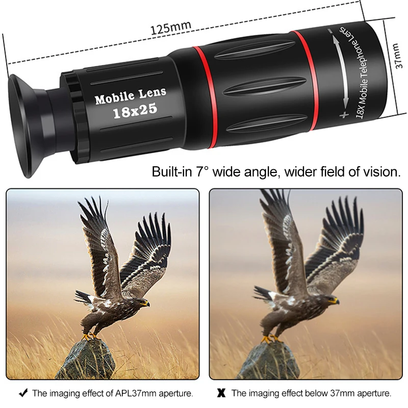 64倍スマホ望遠レンズ、携帯電話カメラズーム用モバイルカメラ望遠レンズ、スマホ用レンズ、iPhone用カメラレンズ