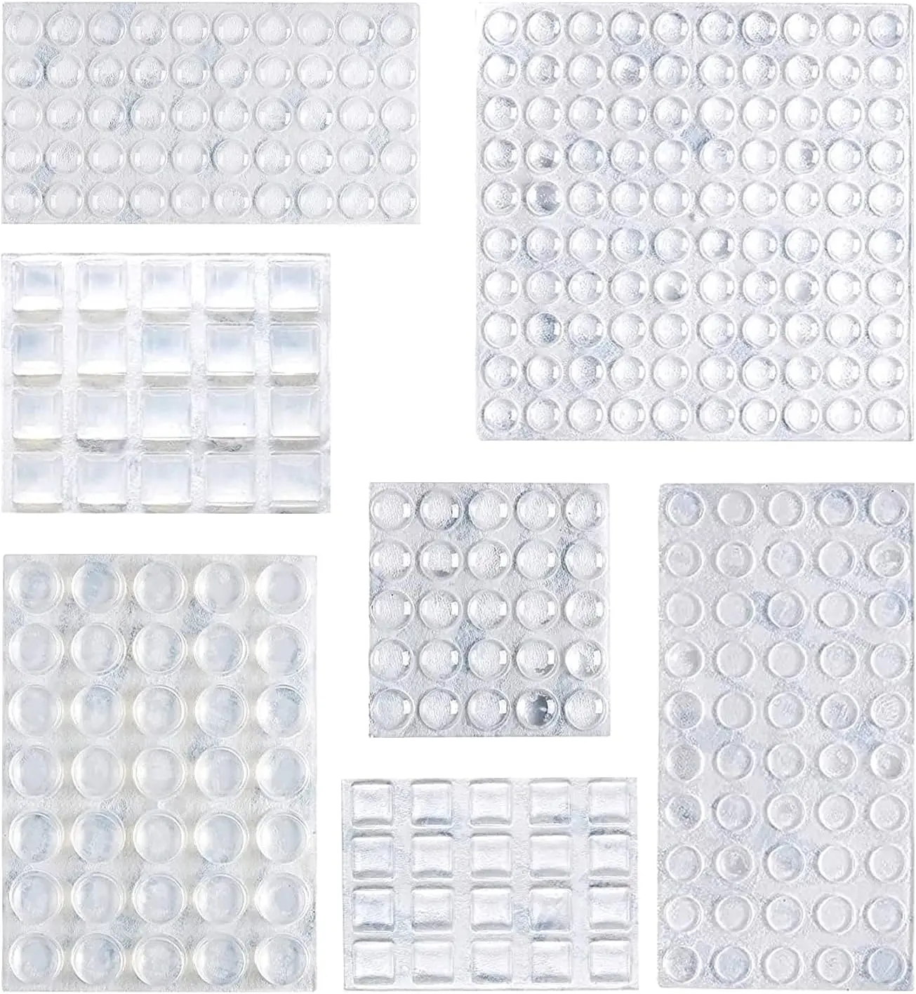 Cabinet Door Bumpers, Clear Self Adhesive Pads for Surface Protection and Noise Reduction, 300-Piece Rubber Stoppers for Drawers