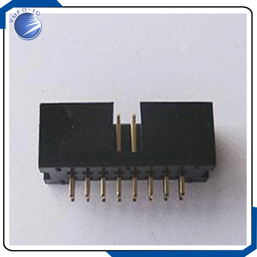 10PCS/LOT  A simple horn straight needle DC3-16P 16 pin 2.54MM ISP JTAG socket interface spacing