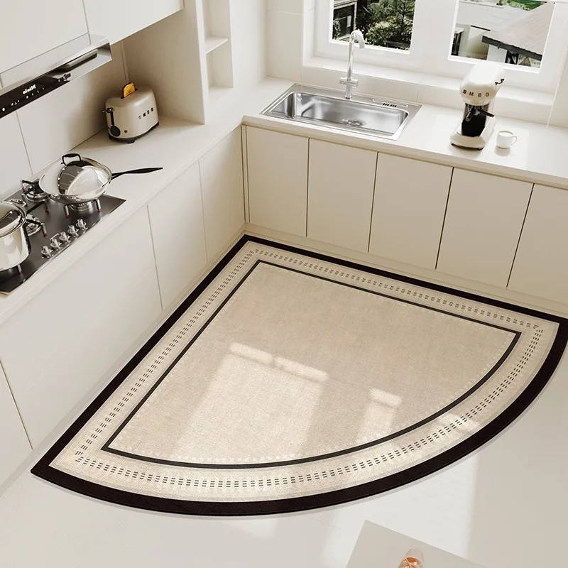 

Kitchen Carpet Special Pvc Floor Mats Absorbent Non-slip Area Rugs Special Shape Foot Mat Home Water-absorbent Quick-drying Rug