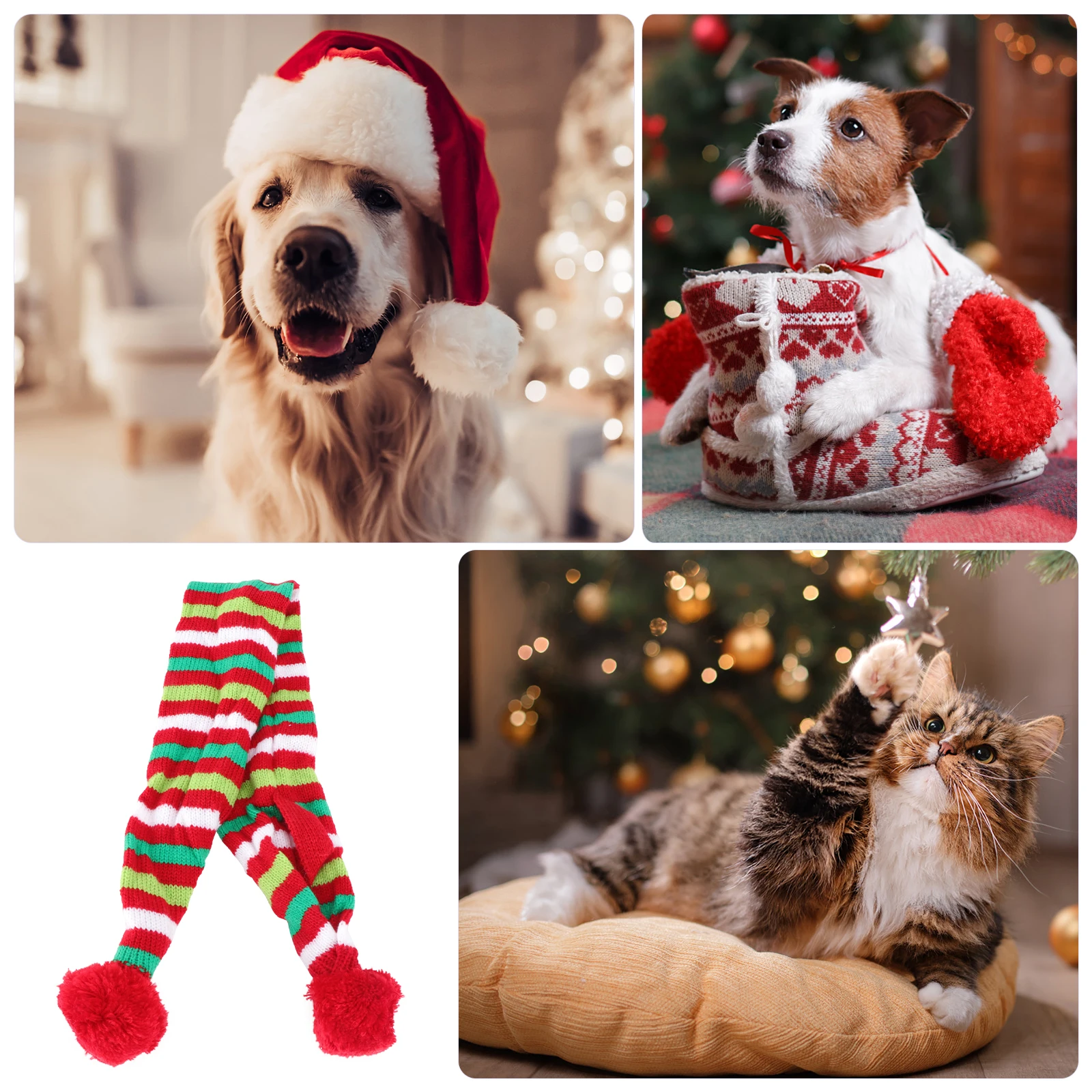 

Has Christmas Dog Scarf Pet Costume Accessory Decoration Accessories Supply Neckerchief