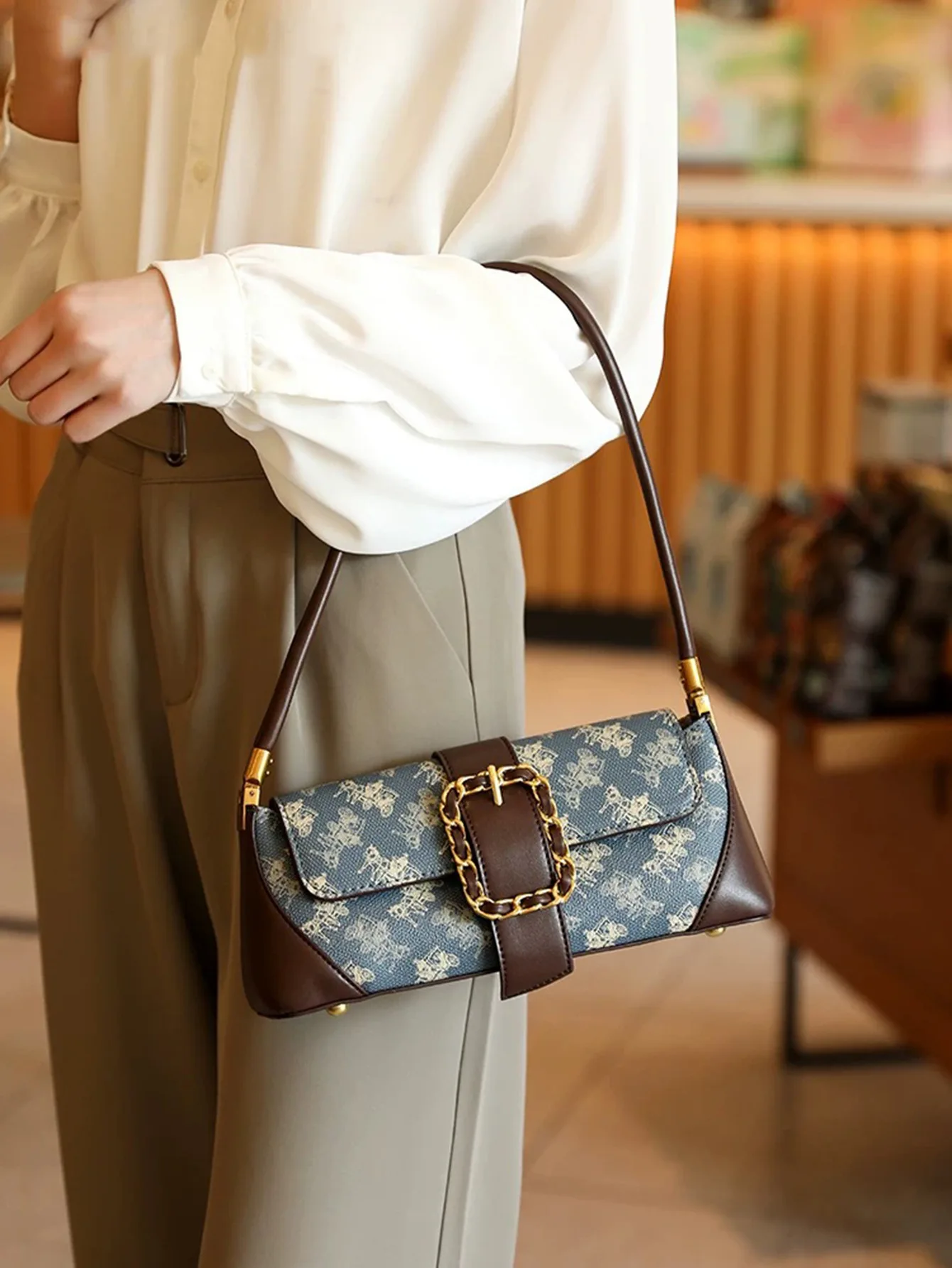 Luxury Fashionable Classic Diaper Bag Women's Large Capacity Designer Tote Elegant Minimalist Vintage Stylish Commuter Shoulder - view 5
