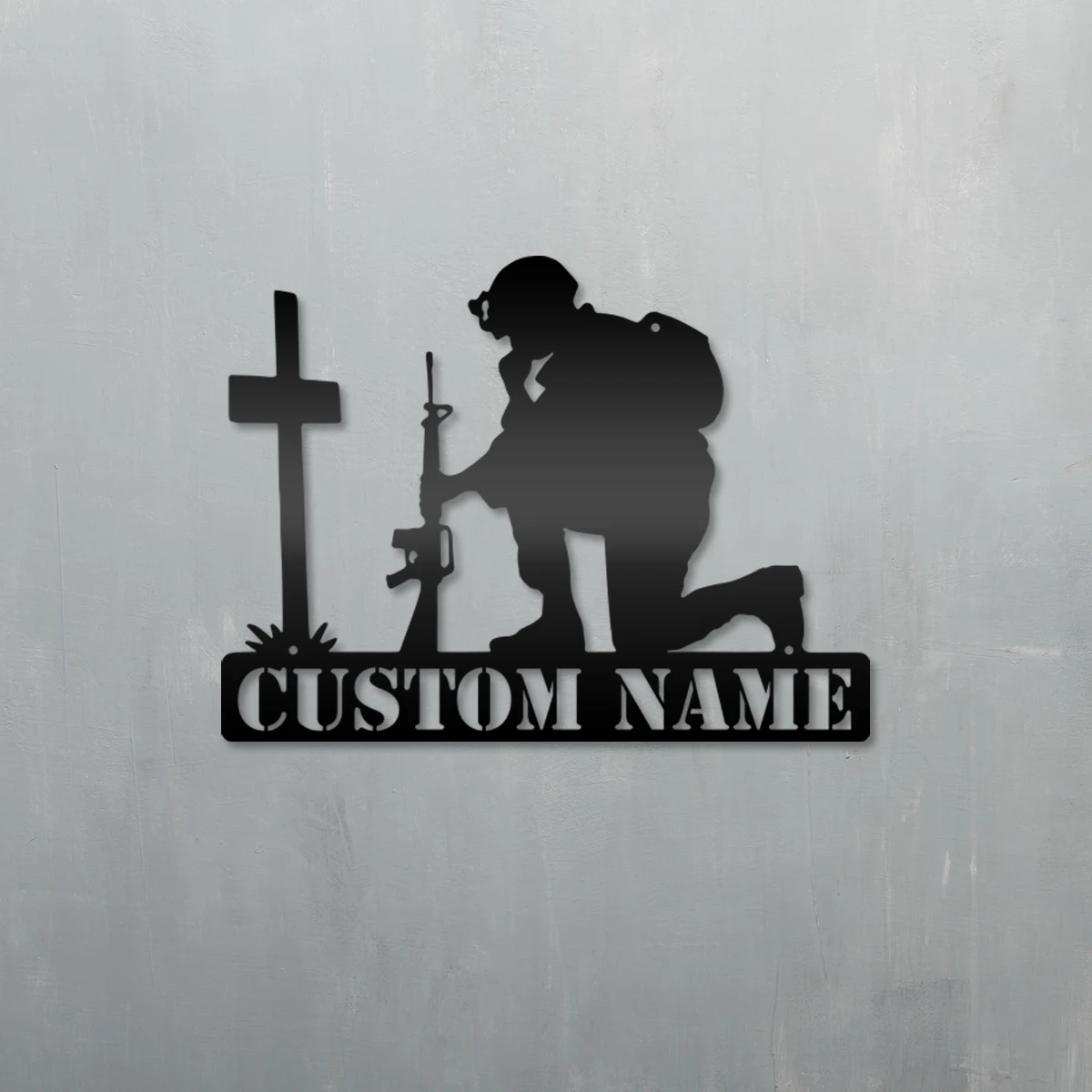 

1pc nice soldier Customized Name Tin Wall Signs Metal Wall Plaque For Kids Room Living Room Home Decor