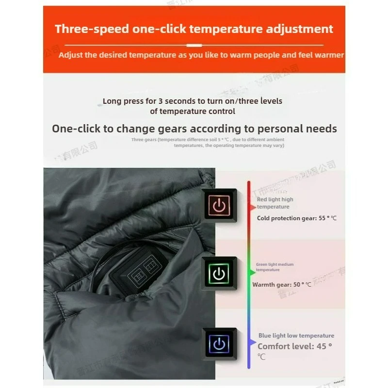 Multi-functional Heated Vest Women Men Winter Electric Heating Blanket Heating Jacket USB Intelligent Temperature Control Vest