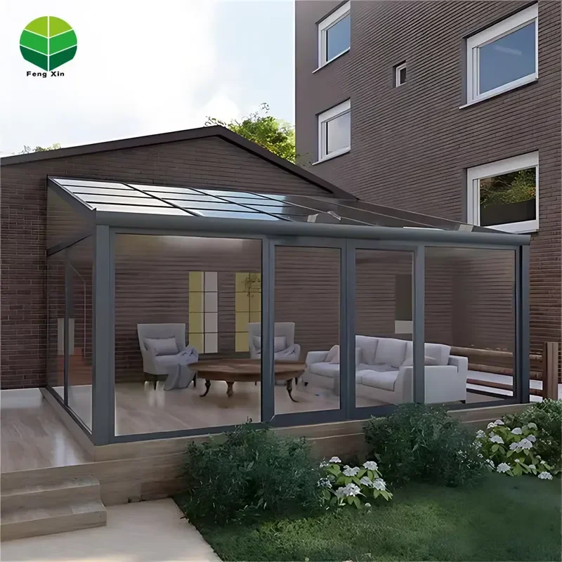 Glass House Solarium Conservatory Garden Room Backyard Sunroom Veranda Design for Home Modern Villas Container Villa for