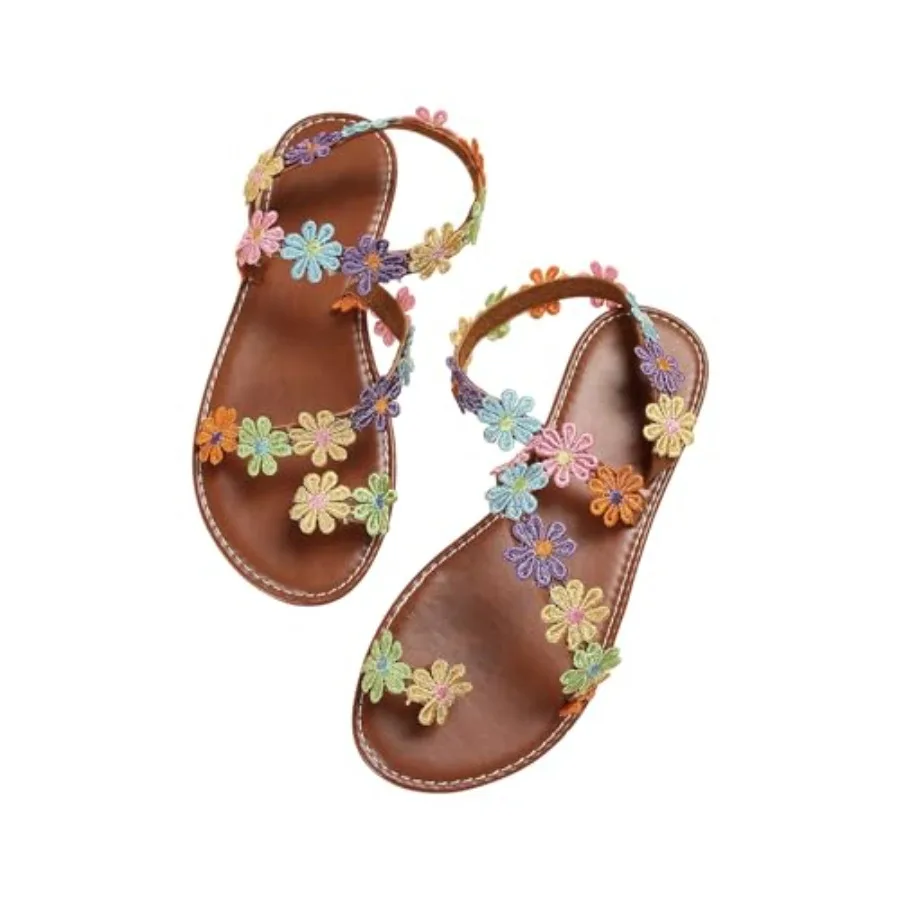 Women's Elegant Rhinestone Butterfly Transparent Elastic Strap Summer Flat Sandals