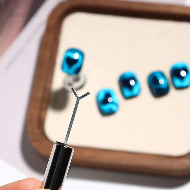 1/3Pcs Y-shaped Love Heart Magnetic Auxiliary Tool For Match with Nail Magnet Suck Cat Eye Heart Shapes Effect Nail Gel DIY Tool view 6