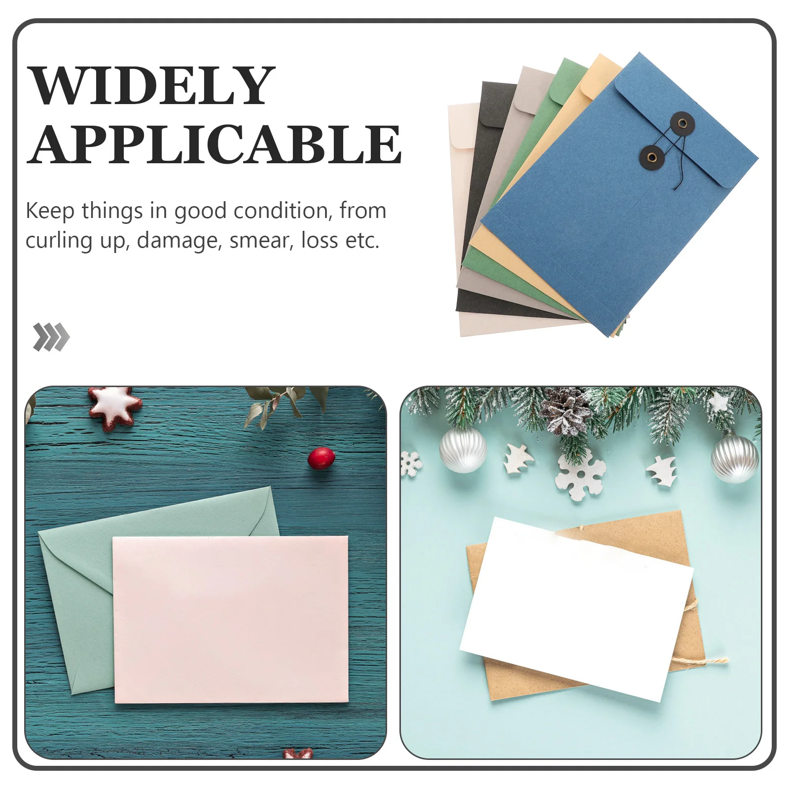 6pcs Thick File Pockets Document Folders String Button Design Large Capacity For Office School Home Use Portable File Organizer