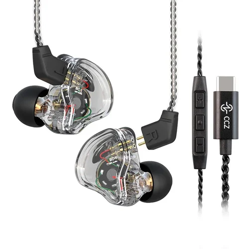 Imagen 2 del producto CCZ Melody 10mm unidad DD de circuito magnético Dual + BA personalizado en Monitor de oído auriculares deportivos con cable auriculares para juegos