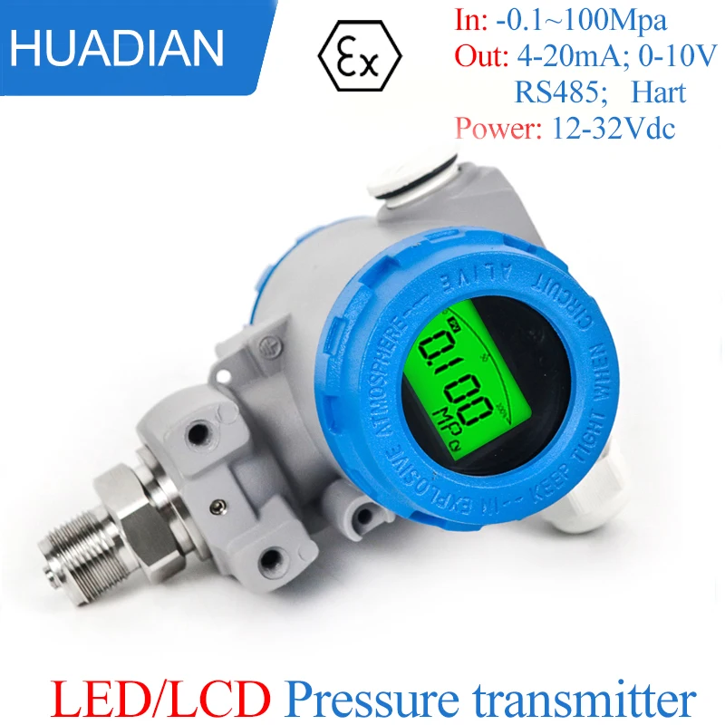 24V Pressure Transmitter Led Pressure Sensor Rs485 For Measuring Hydraulic For Water Pressure