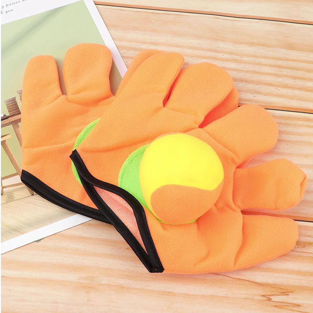 Fun Sucker Sticky Ball Gloves Toy Catch Ball Play Kids Outdoor Sports Multiplayer Parent-child InteractiveThrowing Glove Games