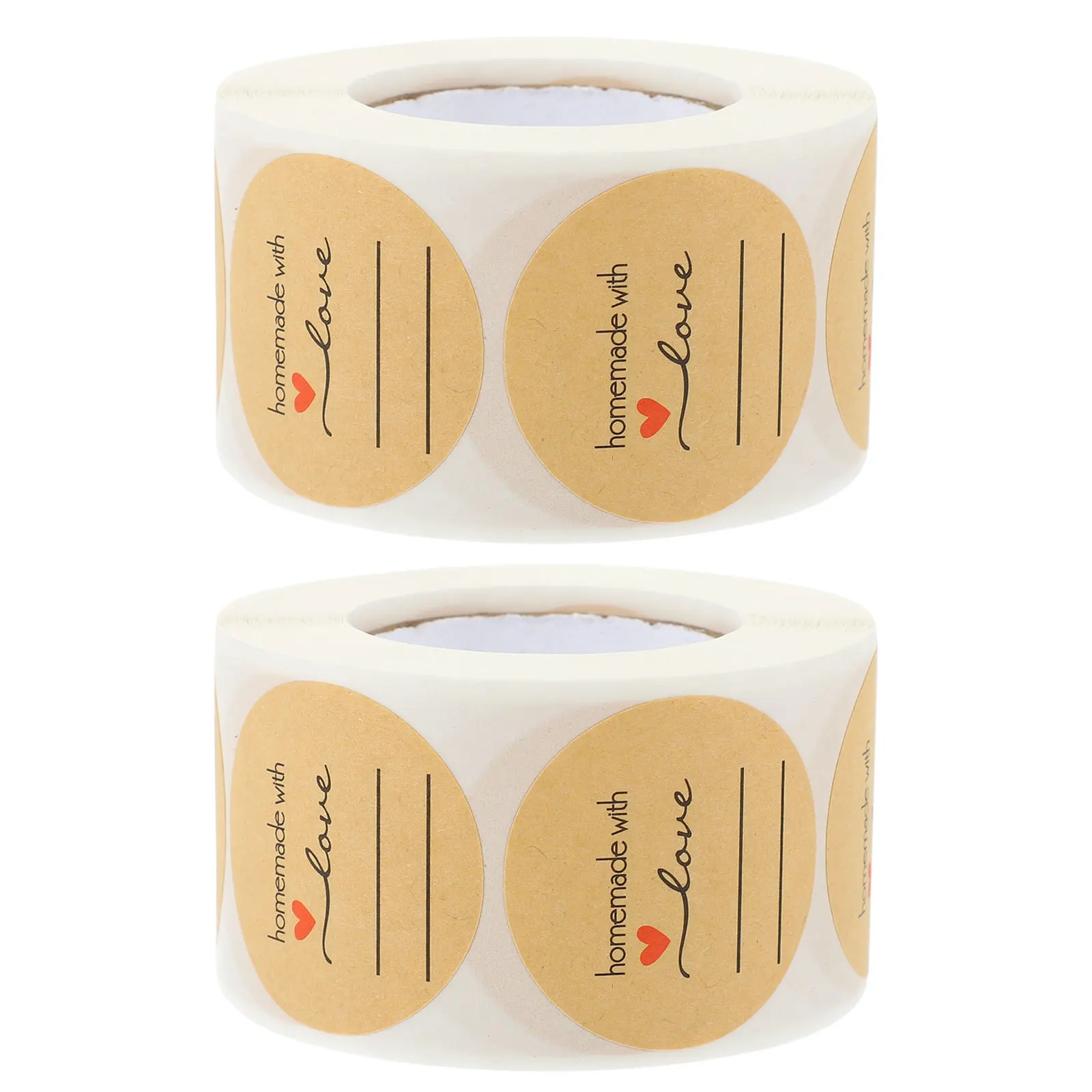 

2 Rolls Baking Labels Stickers Personalized Small Business Supplies Soap Canning Labels Custom H made Round Tabs