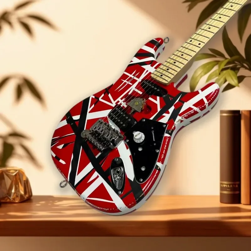 6 String  Style 51 Guitar 50 Red Black White Striped Graphic HH Pickups Double Tremolo Bridge Rock Metal Stage Guitar 2026 hot