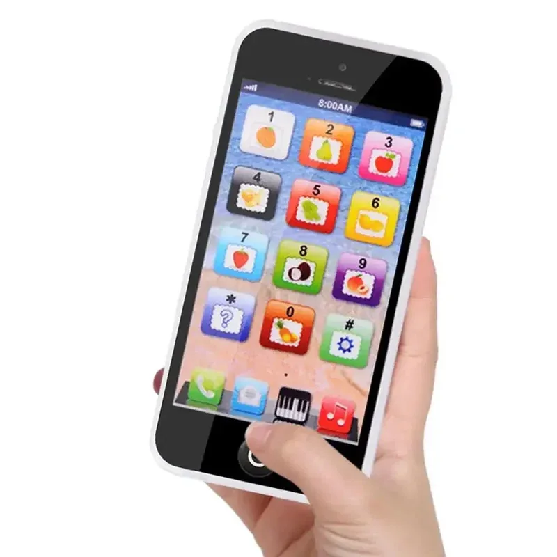 Giocattolo per telefono per bambini che imparano con luci e suoni - Mobile musicale educativo inglese per i più piccoli, giocattolo vocale per l'apprendimento precoce