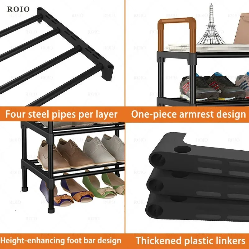 Simple Shoe Rack DIY Easy Assemble Dustproof Boots Organizer Stand Holder Space-Saving Shoes Storage Shelf Entryway Shoe Cabinet