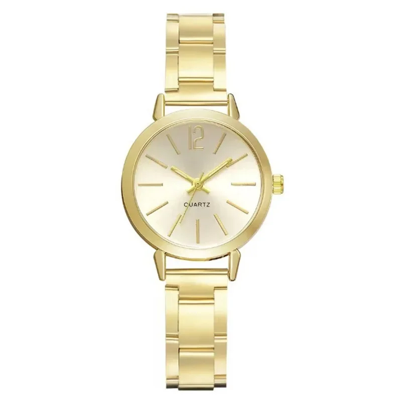 Ladies' Watch, Women's Fashion, Narrow Strap, Gold Steel Strap, Quartz Watch, Women's Style, Student Fashion